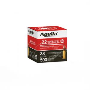 Aguila Super Extra Brass .22 LR 38 Grain 500-Rounds HP 640420013145