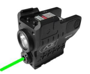ADE Advanced Optics HG55-2 Green Laser Flashlight Sight, SW SD9VE, Ruger Security 9, HK P2000sk, Canik tp9sf, Springfield XD, Black, HG55