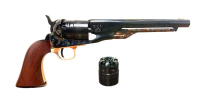 Pietta 1860 Army Black Powder Revolver 44 Caliber 8" Blued Barrel Case Hardened Frame Walnut Grip With Spare Cylinder - $389.99 + Free Shipping 641996719981