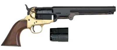 Pietta 1851 Navy Yank Black Powder Revolver 44 Caliber 7.5" Blued Barrel Brass Frame Walnut Grip With Spare Cylinder 641996719998