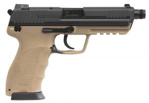 Heckler and Koch HK45 Tactical V1 LEA Pistol .45ACP, NS, DA/SA, 3 Magazines,  10rd, Tan 642230249028