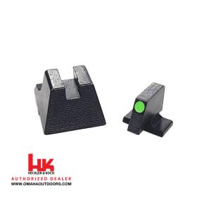 HK VP/P30/HK45 Elevated Pistol Sight Set w/Luminescent Front & Serrated Rear 51000934 642230263086