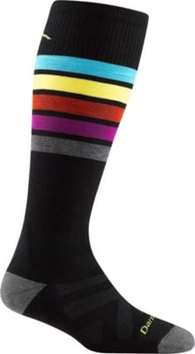 Darn Tough Snowburst Over-The-Calf Midweight w/ Cushion Ski Sock - Womens, Black, Medium, 8028-BLACK-M-DARN