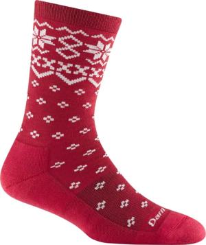 Darn Tough Shetland Crew Lightweight w/ Cushion Socks - Women's, Cranberry, Small, 6088-CRANBERRY-S-DARN