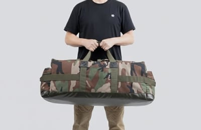 Backferry Large Military Duffle Bag Backpack Tactical Field Gear Equipment Duffel Bag Army Deployment Bag 85L (DW Camo) 