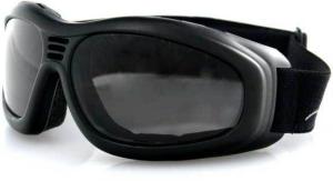 Bobster Touring 2 Goggles, Black Frame, Smoked Anti-Fog Lens, BT2001 BT2001