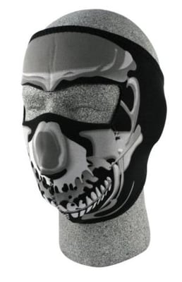 Zan Headgear Full Mask, Neoprene, Chrome Skull WNFM023 642608037974