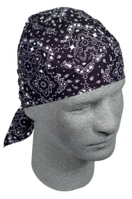 Zan Headgear Flydanna, Black Paisley Z101 