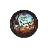 Rivers Edge 15in Welcome Deer Rusty Metal Clock 