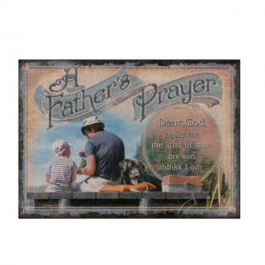River's Edge A Son's Prayer Tin Sign 12x17 1444