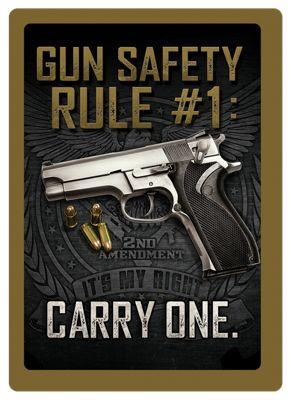 River's Edge Tin Sign Gun Safety 1504031324-2208874