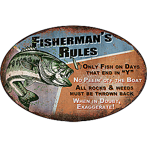 Rivers Edge RIVERS EDGE MAN CAVE BEAR TIN SIGN 