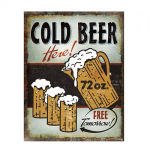Rivers Edge Products Heavy Metal Cold Beer Sign 2207