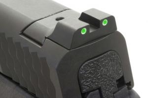 AmeriGlo Tritium Rear Sight MP Two Dot Rear, Green w/ White Outline SW-801R