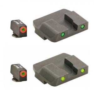AmeriGlo Spartan Tactical Operator Sights for Glock, ProGlo, Orange Circle Front and Pro Op Rear, Green, GL-446 GL446