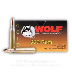 Wolf Performance Ammo Wolf Gold 223 55gr FMJ 20 Round Box G22355FMJ G22355FMJ