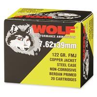 Wolf, 7.62x39mm, FMJ, 122 Grain, 1,000 Rounds AUTO-KIT