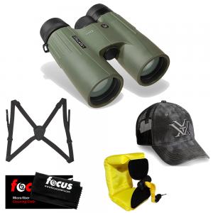 Vortex 10x42 Viper HD Roof Prism Binoculars with Bino Caddy Harness and Accessory Bundle 646791407835