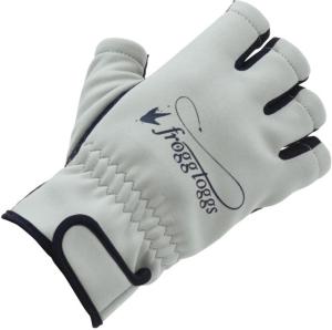 Frogg Toggs Frogg Fingers Fleece Fingerless Gloves, Gray/Black, Large, 28583-LG