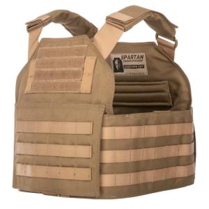 Spartan Armor Systems Shooters Cut Plate Carrier, Medium/Extra Large, Tan, Adjustable, SAS-SHPC-TAN SASSHPCTAN