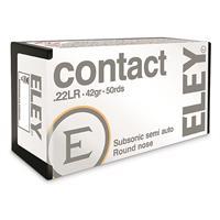 Eley Contact Sub-Sonic, .22LR, LRN, 42 Grain, 50 Rounds 02300