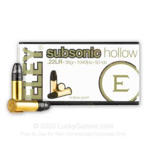 22 LR - 38 Grain HP - Eley Subsonic - 3000 Rounds 650911205430