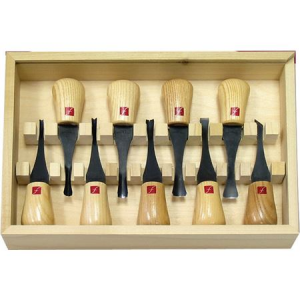 Flexcut Knives FR405 Deluxe Palm Set Carving Blade with Wood Handle FLEXFR405