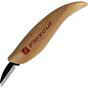 Flexcut Knives FLEXKN12 Cutting Knife with Ergonomic Wood Handle FLEXKN12