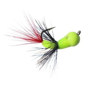 Kenders Outdoors Akua Flare Jig, Chartreuse/Red, 5.5mm, 802-2 