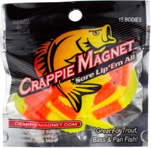 Leland Crappie Magnet 15pc Body, Orange and Chartreuse, 87277