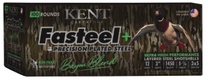 Kent Fasteel + Precision Steel Bayou Blend 12 Gauge 3" 1 1/4 Oz 3X5 Shot 100 Rounds Per Box 