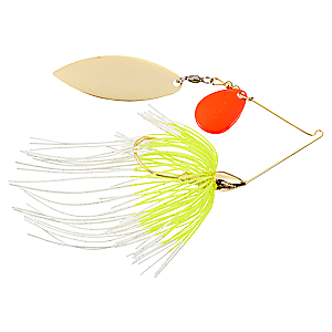 War Eagle Tandem Willow Spinnerbaits - 1/2 oz. - Gold Frame - Hot White Chartreuse 61288-1321304