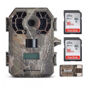 StealthCam G42 No-Glo Trail Game Camera with 16GB Card and Focus Reader Bundle