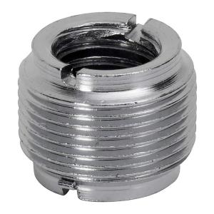 On Stage Mic Screw Adapter (5/8-Inch Male to 3/8-Inch Female) in Chrome 659814061020