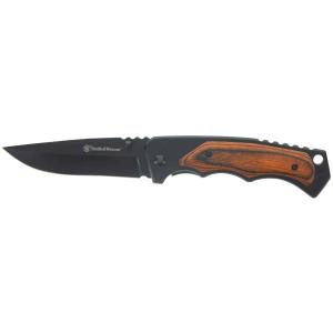 Smith and Wesson Wood Handle Folder 3.8" 1136969