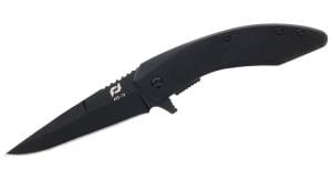 Schrade Delta Class Landshark Assisted Flipper Knife 3.125" AUS-10 Black Drop Point Blade 661120651123