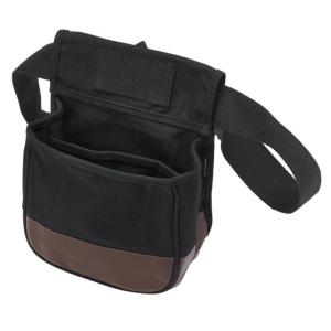 US Peacekeeper Divided Shell Pouch Heavy Duty Canvas, Black/Tan, 8in x 4in x 7.5in, NSN NO, P23010 663306230108