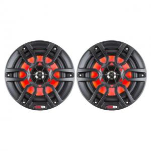 DS18 HYDRO 6.5in 2-Way Marine Speakers w/RBG LED Lights 300W, Matte Black, NXL-6BK