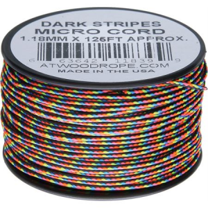 Atwood 1259 Dark Stripes Micro Cord with Nylon Construction - 125Ft