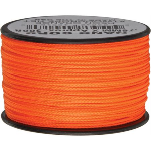 Elite Parachute Cords 1145 75mm x 300 Feet Orange Coloured Neon Nano Cord