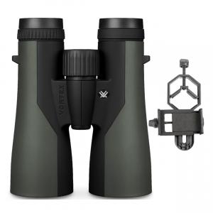 Vortex 10x50 Crossfire Roof Prism Binoculars with Smartphone Adapter Bundle CF-4303_K3