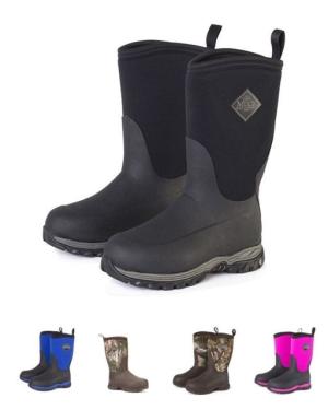 Muck Boots Kids Rugged II Kids Performance Outdoor Sport, Black/Black, 12, RG2-001-BLK-120 RG2001BLK120