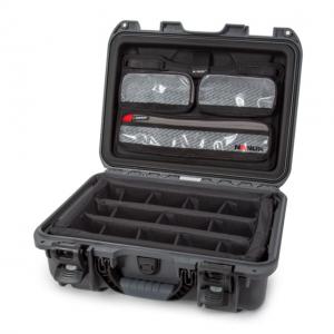 Nanuk Case 920 w/lid org./divider, Graphite, Medium, 920-6007