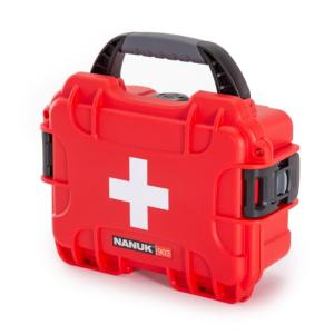 Nanuk Case 903 w/First Aid Logo, Red, Small, 903-FSA9