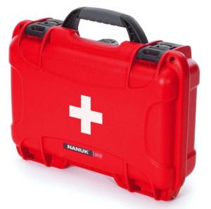 Nanuk 909 Case Empty with First Aid Logo, Red, 909-FSA9 666365031303