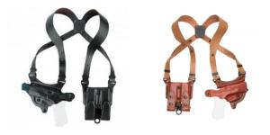 Aker Leather 107 FlatSider XR7 Shoulder Holster, Right, HK 9,40C, Plain, Tan, H107TPR-HK40C 666406060644