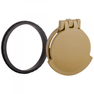 Tenebraex Objective Flip Cover w/ Adapter Ring RAL8000/Black for Leupold Mark 8 1.1-8x24 24LTRB-FCR 28LTRB-FCR