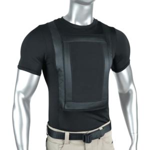 Premier Body Armor Everyday Armor T-Shirt w/ Two Level IIIA Armor Panels, 7.75x12.75 inch, Black, 2XL, EAT-BLACK-2XL-SP-9099 667380811949