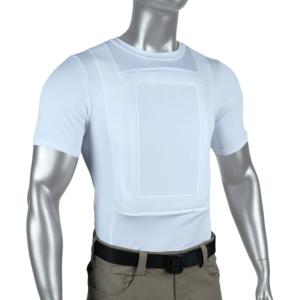 Premier Body Armor Everyday Armor T-Shirt w/ Two Level IIIA Armor Panels, 7.75x12.75 inch, White, Medium, EAT-WHITE-M-SP-9099 667380811963