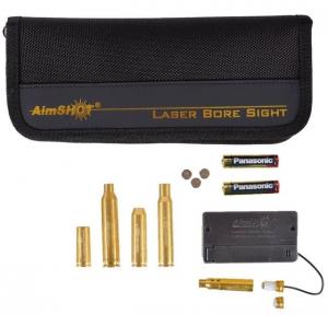 AimShot Red Laser Multi Caliber Bore Sight Kit with External Battery Pack, MBS223, AR243/264/3006/762, MBS-Kit3